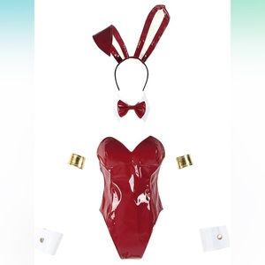 Red bunny suit costume